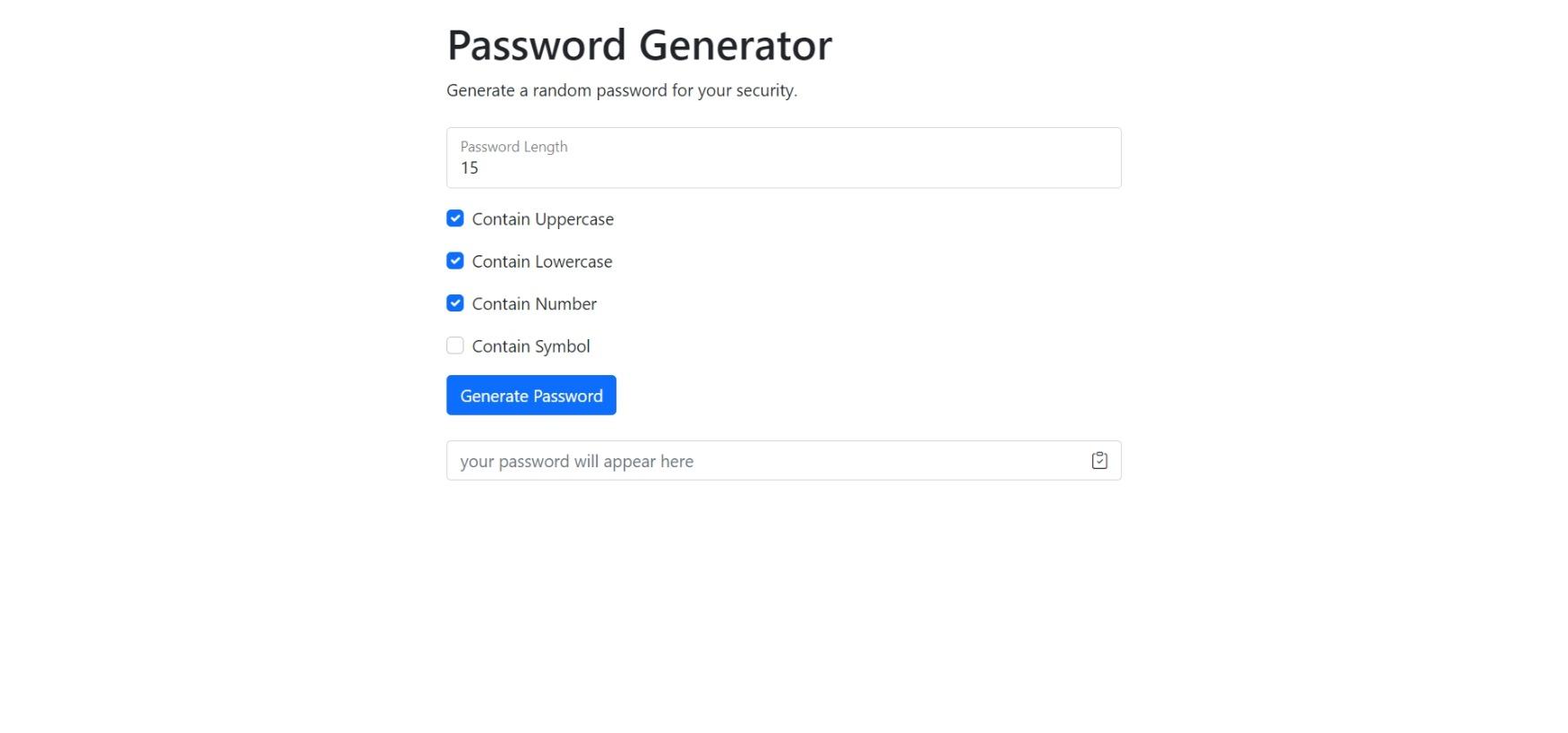 Password Generator